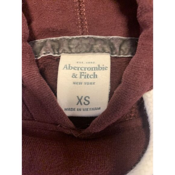Abercrombie & Fitch Maroon y2k Hooded Sweatshirt Size XS - Picture 3 of 8